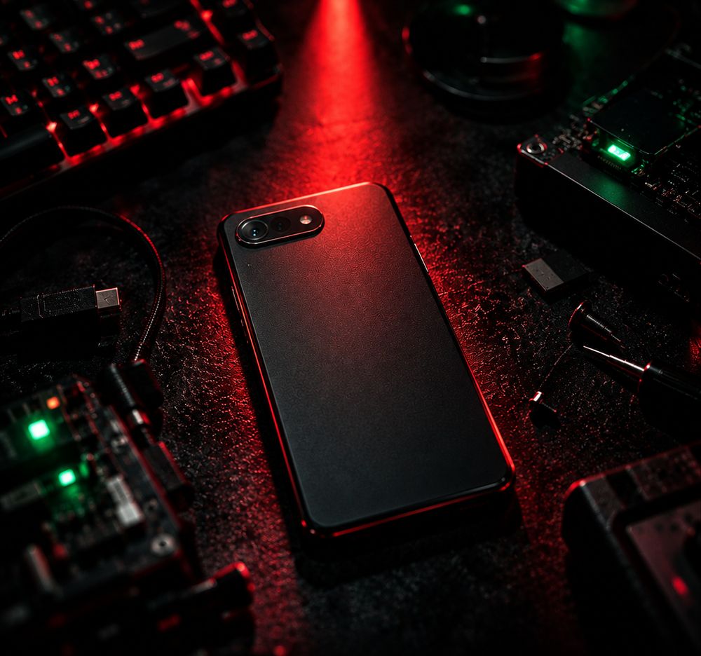 赤いスポットライトに照らされたBLACKBOX本体